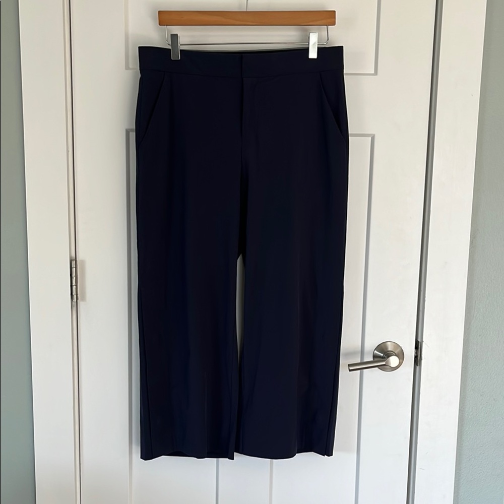 Athleta Blue Wide Leg Cropped Pants